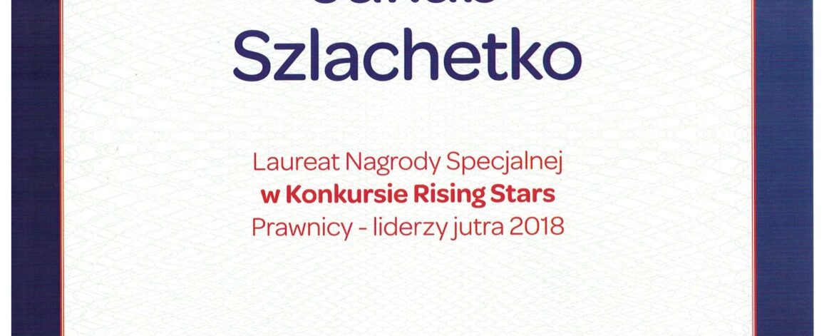 2018 Rising Star - Prawnicu liderzy jutra 2018 Rising Star - Prawnicu liderzy jutra