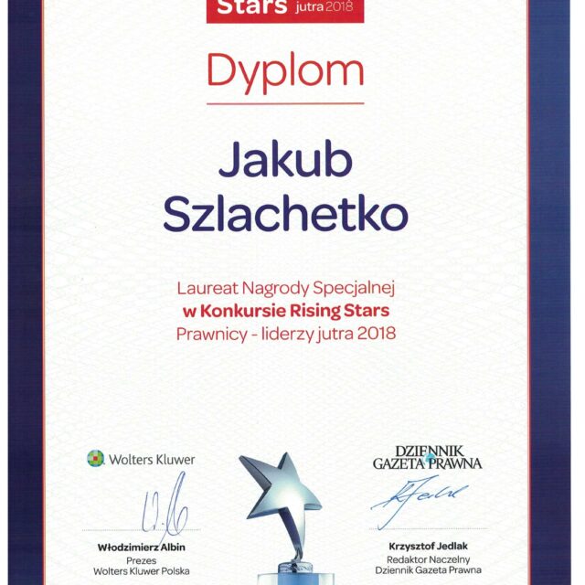 2018 Rising Star - Prawnicu liderzy jutra