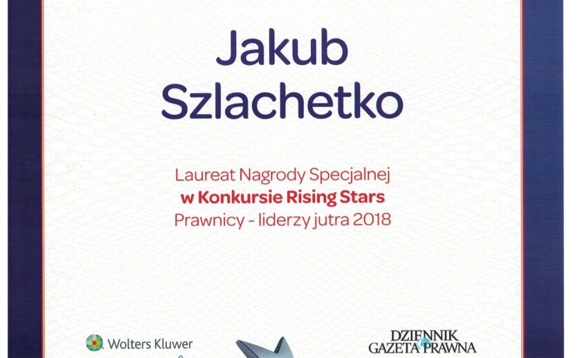 2018 Rising Star - Prawnicu liderzy jutra